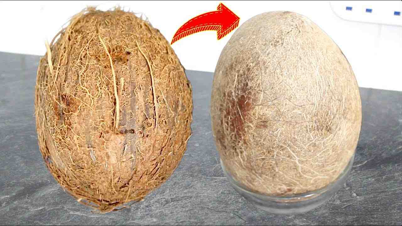 How do you crack a coconut outer shell?