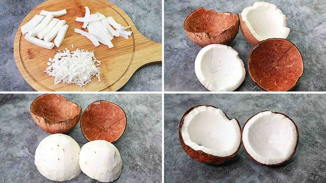 How do you peel a coconut?