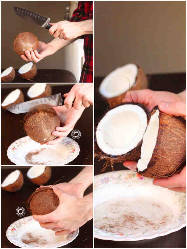 What is the best way to crack a coconut?
