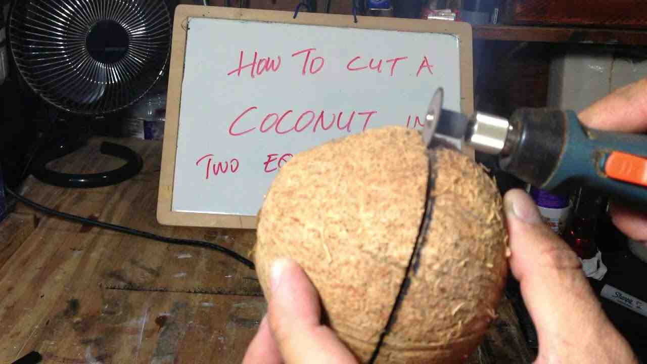 What is the easiest way to cut coconut husk?