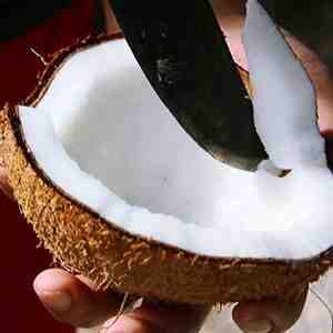 What's the best way to get the meat out of a coconut?
