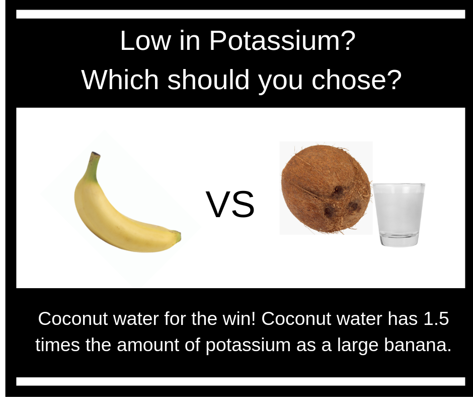 Which is better banana or coconut water?