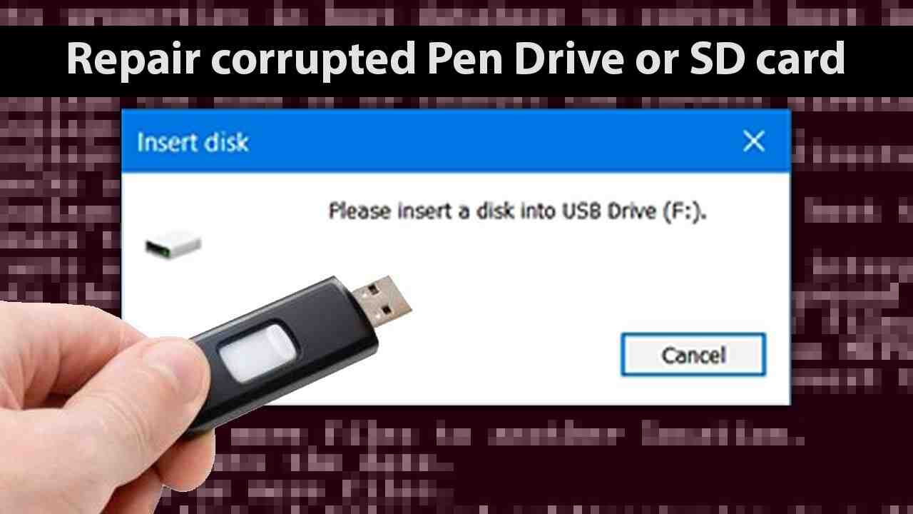 How do I uncorrupt a USB?