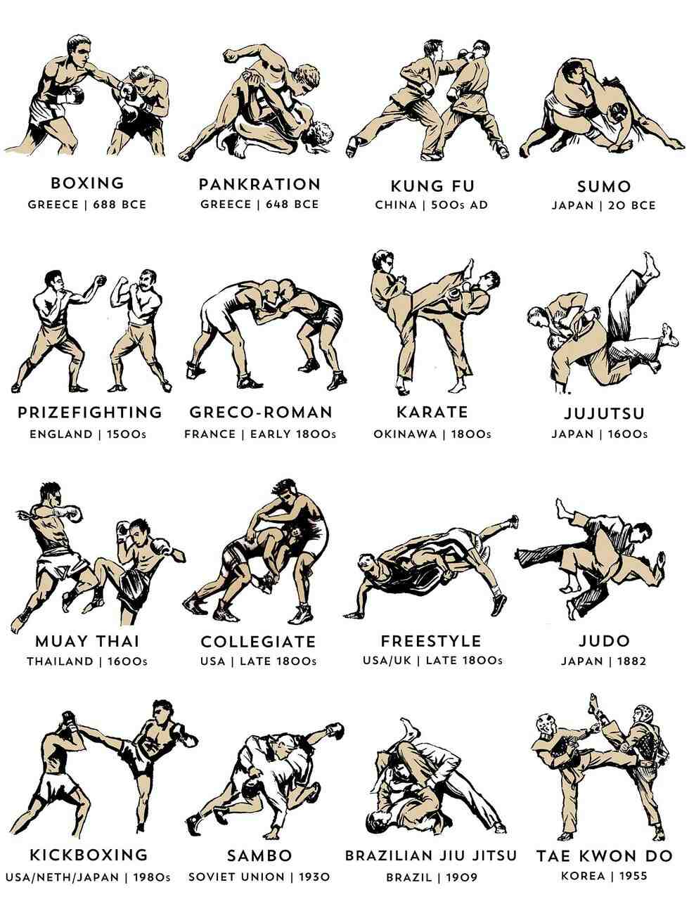 How many types martial arts are there?