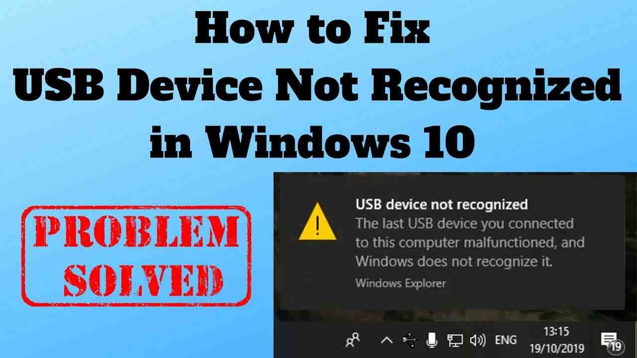 Why is my USB not recognized?
